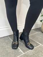 Black Chain Link Boots
